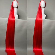 Load image into Gallery viewer, RED LIGHTING Custom Colored Lace Front Wig (13x2 lace front, 65 inch length) MADE TO ORDER