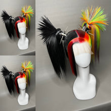 Load image into Gallery viewer, RAINBOW PUNK: MADE TO ORDER GeorginatheDollWigs Custom Styled Wig (READ DESCRIPTION FOR TURNAROUND)