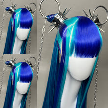 Load image into Gallery viewer, CHROMA X NIKKO: MADE TO ORDER GeorginatheDollWigs Custom Styled Wig (READ DESCRIPTION FOR TURNAROUND)