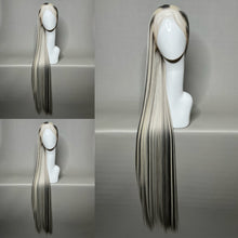 Load image into Gallery viewer, SILVER BELLE Custom Colored Lace Front Wig (Large Cap, Grey w/Platinum Blonde Hi Lights, 40 inch length) READY TO SHIP