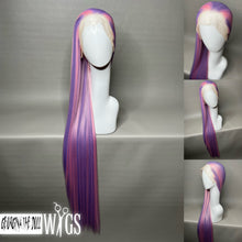Load image into Gallery viewer, TINKY WINKY Custom Colored Lace Front Wig (Large Cap, 13x3 Lace Front, Lavender w/Pastel Pink Hi Lights) MADE TO ORDER