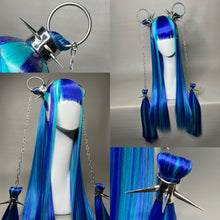 Load image into Gallery viewer, CHROMA X NIKKO: MADE TO ORDER GeorginatheDollWigs Custom Styled Wig (READ DESCRIPTION FOR TURNAROUND)