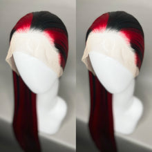 Load image into Gallery viewer, XXXPLICIT Custom Colored Lace Front Wig (Large Cap, Black w/Red Hi Lights, 40 inch length) READY TO SHIP