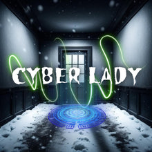 Load image into Gallery viewer, CYBER LADY Custom Colored Lace Front Wig (Large Cap, Indigo Blue w/Neon Green Hi Lights, 40 inch length) READY TO SHIP