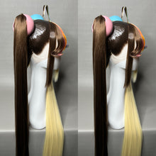 Load image into Gallery viewer, RAINBOW POP: MADE TO ORDER GeorginatheDollWigs Custom Styled Wig (READ DESCRIPTION FOR TURNAROUND)