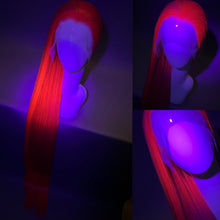 Load image into Gallery viewer, RED LIGHTING Custom Colored Lace Front Wig (13x2 lace front, 65 inch length) MADE TO ORDER