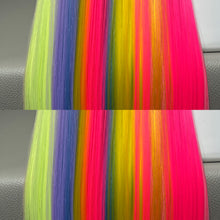 Load image into Gallery viewer, KAWAII QT Custom Colored Lace Front Wig (Large Cap, Split Dye Half Bubble Gum Pink/Half Pastel Rainbow, 40 inch length) READY TO SHIP