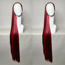Load image into Gallery viewer, XXXPLICIT Custom Colored Lace Front Wig (Large Cap, Black w/Red Hi Lights, 40 inch length) READY TO SHIP