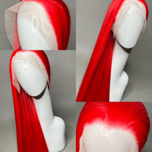Load image into Gallery viewer, RED LIGHTING Custom Colored Lace Front Wig (13x2 lace front, 65 inch length) MADE TO ORDER