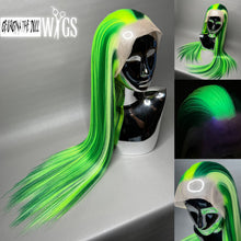 Load image into Gallery viewer, HISSS Custom Colored Lace Front Wig (Large Cap, 13x3 Lace Front, Green Rainbow) MADE TO ORDER