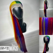 Load image into Gallery viewer, RAINBOW ROAD Custom Colored Lace Front Wig (Large Cap, 13x4 lace front, 45 inch length) READY TO SHIP
