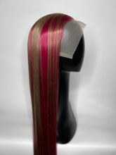 Load image into Gallery viewer, RED VELVET Custom Colored Lace Front Wig (Large Cap, 13x4 lace front, 40 inch length) READY TO SHIP