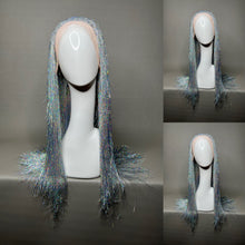 Load image into Gallery viewer, MERCURY Custom Colored Lace Front Wig (Medium Cap, Silver Tinsel, 24 inch length) READY TO SHIP