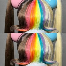 Load image into Gallery viewer, RAINBOW POP: MADE TO ORDER GeorginatheDollWigs Custom Styled Wig (READ DESCRIPTION FOR TURNAROUND)