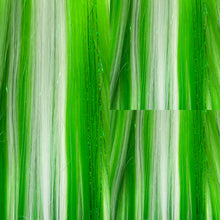 Load image into Gallery viewer, SPEARMINT Custom Colored Lace Front Wig (Large Cap, Green w/White Hi Lights & Tinsel, 26 inch length) READY TO SHIP