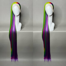 Load image into Gallery viewer, LISA FRANK Custom Colored Lace Front Wig (Large Cap, 13x4 lace front, Vibrant Rainbow) MADE TO ORDER