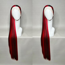 Load image into Gallery viewer, XXXPLICIT Custom Colored Lace Front Wig (Large Cap, Black w/Red Hi Lights, 40 inch length) READY TO SHIP