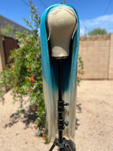 Load image into Gallery viewer, BLUE ICEE Custom Colored HUMAN HAIR Lace Front Wig (13x6 lace front, 32 inch length) MADE TO ORDER 2-4 Week Estimated Turnaround Timeframe