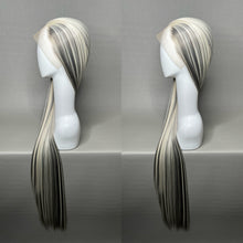 Load image into Gallery viewer, SILVER BELLE Custom Colored Lace Front Wig (Large Cap, Grey w/Platinum Blonde Hi Lights, 40 inch length) READY TO SHIP