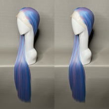 Load image into Gallery viewer, TWINKLE Custom Colored Lace Front Wig (Large Cap, Lavender w/Pastel Blue Hi Lights, 40 inch length) READY TO SHIP