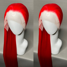 Load image into Gallery viewer, RED LIGHTING Custom Colored Lace Front Wig (13x2 lace front, 65 inch length) MADE TO ORDER