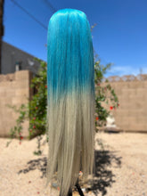 Load image into Gallery viewer, BLUE ICEE Custom Colored HUMAN HAIR Lace Front Wig (13x6 lace front, 32 inch length) MADE TO ORDER 2-4 Week Estimated Turnaround Timeframe