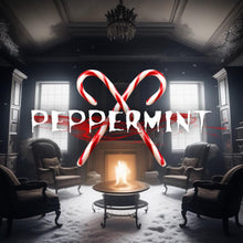 Load image into Gallery viewer, PEPPERMINT Custom Colored Lace Front Wig (Large Cap, Red w/White Hi Lights & Tinsel, 26 inch length) READY TO SHIP