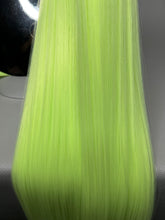 Load image into Gallery viewer, SOUR LIME Custom Colored Lace Front Wig (Large Cap, 40 inch length) READY TO SHIP