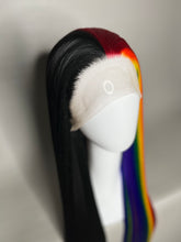 Load image into Gallery viewer, COLOR MAGIC Custom Colored Lace Front Wig (Large Cap, 13x3 Lace Front, Half Black/Rainbow) MADE TO ORDER