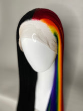 Load image into Gallery viewer, COLOR MAGIC Custom Colored Lace Front Wig (Large Cap, 13x3 Lace Front, Half Black/Rainbow) MADE TO ORDER