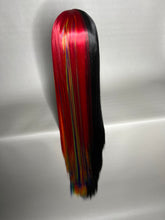 Load image into Gallery viewer, COLOR MAGIC Custom Colored Lace Front Wig (Large Cap, 13x3 Lace Front, Half Black/Rainbow) MADE TO ORDER