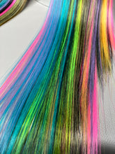 Load image into Gallery viewer, TECHNICOLOR Custom Colored Lace Front Wig (Large Cap, 13x3 Lace Front, Half Black/Rainbow) MADE TO ORDER