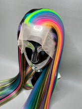 Load image into Gallery viewer, TECHNICOLOR Custom Colored Lace Front Wig (Large Cap, 13x3 Lace Front, Half Black/Rainbow) MADE TO ORDER
