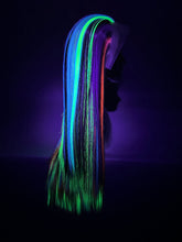 Load image into Gallery viewer, TECHNICOLOR Custom Colored Lace Front Wig (Large Cap, 13x3 Lace Front, Half Black/Rainbow) MADE TO ORDER