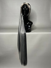 Load image into Gallery viewer, XT DIRTY Synthetic Lace Front Wig (Large Cap, 13x3 Lace Front, Black w/Platinum Blonde Hi Lights) MADE TO ORDER