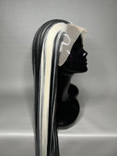 Load image into Gallery viewer, XT DIRTY Synthetic Lace Front Wig (Large Cap, 13x3 Lace Front, Black w/Platinum Blonde Hi Lights) MADE TO ORDER