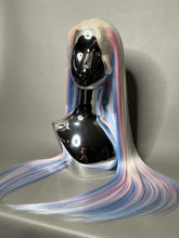 Load image into Gallery viewer, TRANSCEND Custom Colored Lace Front Wig (Large Cap, 13x3 Lace Front, White w/Pastel Pink & Pastel Blue Low Lights) MADE TO ORDER