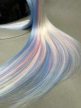 Load image into Gallery viewer, TRANSCEND Custom Colored Lace Front Wig (Large Cap, 13x3 Lace Front, White w/Pastel Pink & Pastel Blue Low Lights) MADE TO ORDER