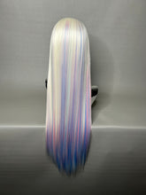 Load image into Gallery viewer, TRANSCEND Custom Colored Lace Front Wig (Large Cap, 13x3 Lace Front, White w/Pastel Pink & Pastel Blue Low Lights) MADE TO ORDER