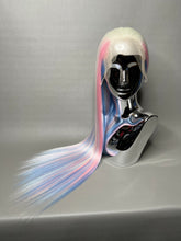 Load image into Gallery viewer, TRANSCEND Custom Colored Lace Front Wig (Large Cap, 13x3 Lace Front, White w/Pastel Pink & Pastel Blue Low Lights) MADE TO ORDER