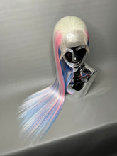 Load image into Gallery viewer, TRANSCEND Custom Colored Lace Front Wig (Large Cap, 13x3 Lace Front, White w/Pastel Pink & Pastel Blue Low Lights) MADE TO ORDER
