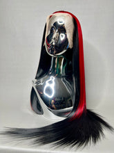 Load image into Gallery viewer, BLOODY MARY Custom Colored Lace Front Wig (Large Cap, Black w/Red Skunk Hi Light, 26 inch length) READY TO SHIP