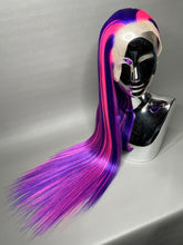 Load image into Gallery viewer, CHESHIRE Custom Colored Lace Front Wig (Large Cap, Violet w/Neon Pink Hi Lights, 26 inch length) READY TO SHIP
