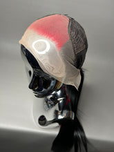 Load image into Gallery viewer, BLOODY MARY Custom Colored Lace Front Wig (Large Cap, Black w/Red Skunk Hi Light, 26 inch length) READY TO SHIP