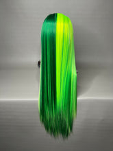Load image into Gallery viewer, HISSS Custom Colored Lace Front Wig (Large Cap, 13x3 Lace Front, Green Rainbow) MADE TO ORDER