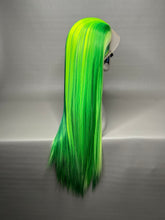 Load image into Gallery viewer, HISSS Custom Colored Lace Front Wig (Large Cap, 13x3 Lace Front, Green Rainbow) MADE TO ORDER