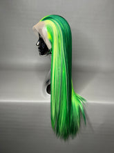 Load image into Gallery viewer, HISSS Custom Colored Lace Front Wig (Large Cap, 13x3 Lace Front, Green Rainbow) MADE TO ORDER
