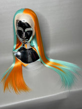 Load image into Gallery viewer, 911 Custom Colored Lace Front Wig (Large Cap, Mirror Split Dye Half Neon Citrus/Half Mint, 24 inch length) READY TO SHIP