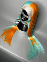 Load image into Gallery viewer, 911 Custom Colored Lace Front Wig (Large Cap, Mirror Split Dye Half Neon Citrus/Half Mint, 24 inch length) READY TO SHIP