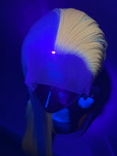 Load image into Gallery viewer, 911 Custom Colored Lace Front Wig (Large Cap, Mirror Split Dye Half Neon Citrus/Half Mint, 24 inch length) READY TO SHIP